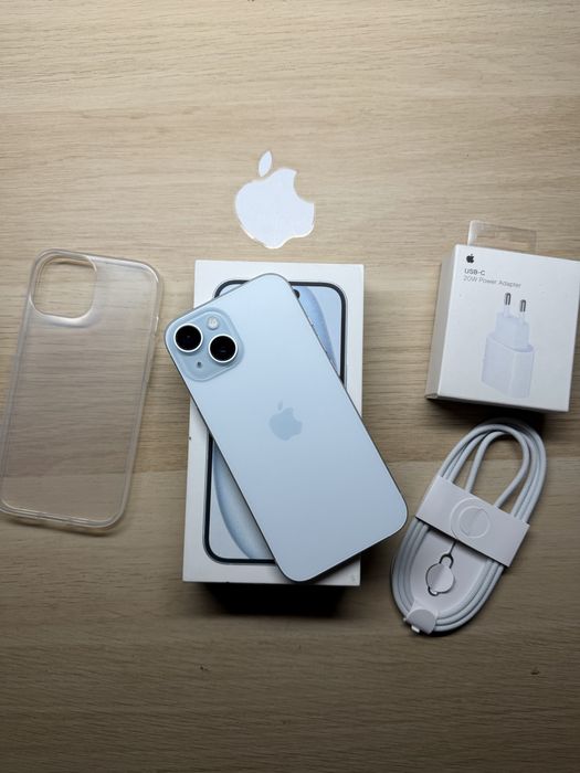 iPhone 15 256gb biały bateria 100% komplet