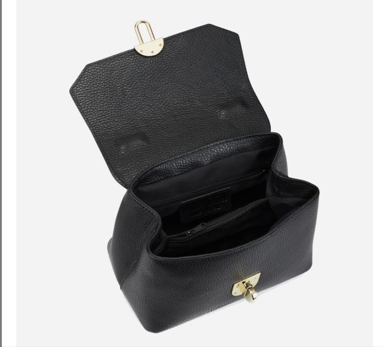 Virginia conti сумка крос боді шкіряна коричнева чорна  сумка