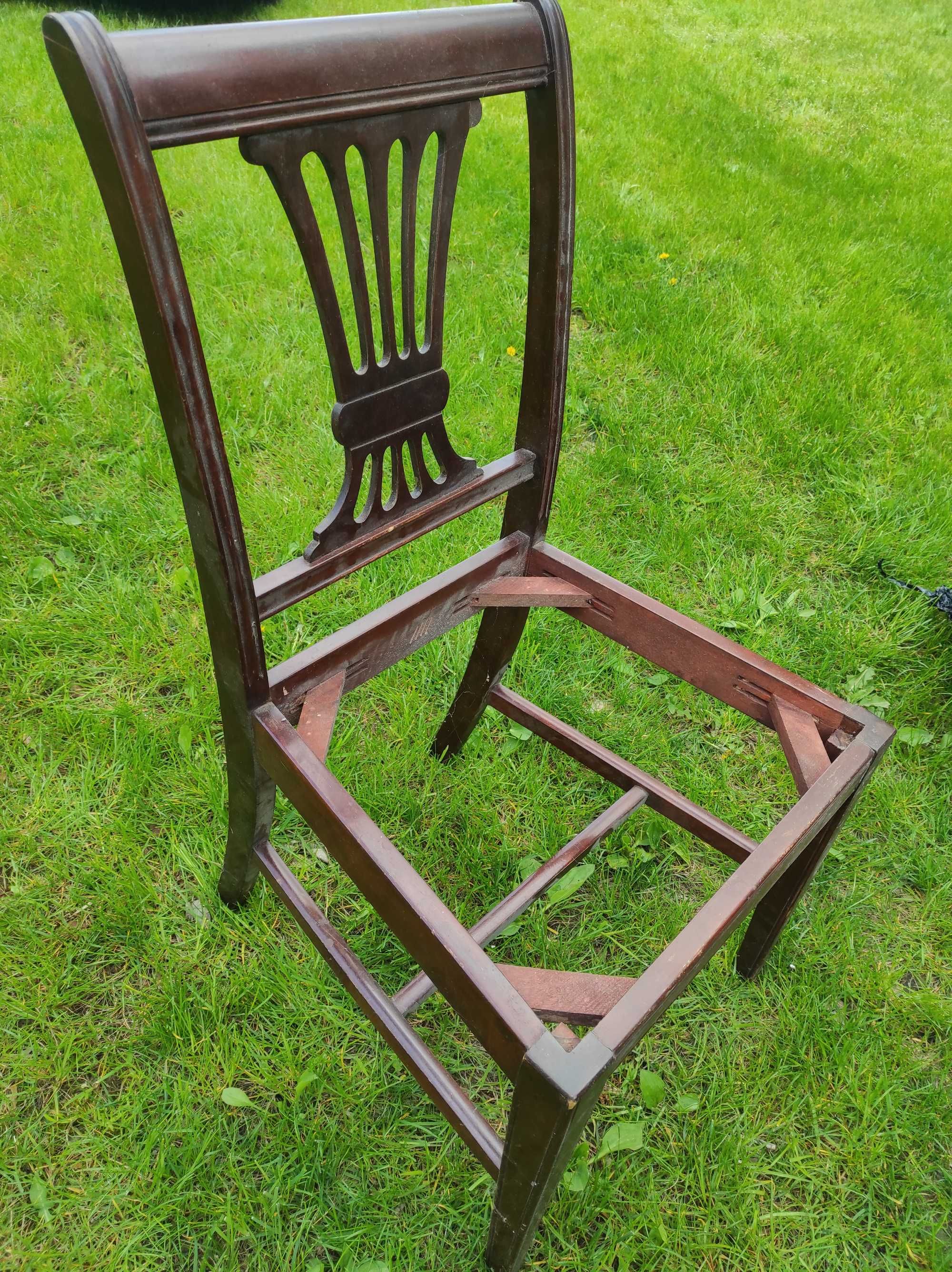 Krzesła w stylu art deco bez siedziska 4 szt.