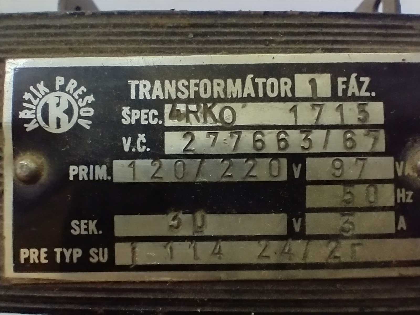 Transformator 120/220V 97VA. Wtórne 3A 30V do wzmacniacza np 2X50W