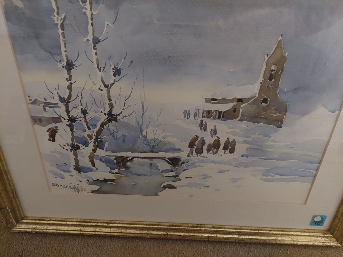 Extraordinária pintura quadro com moldura