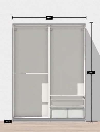 Szafa Ikea Pax z drzwiami przesuwnymi