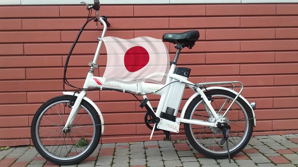 Алюминиевый складной электроскутер из Японии 250Вт 24в 20 колеса .