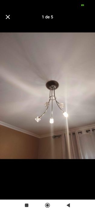 Conjunto de candeeiro de teto e de mesa