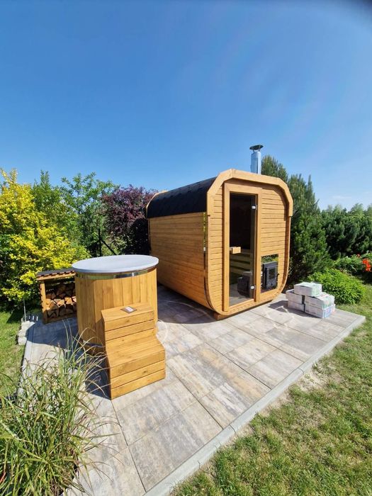 Sauna ogrodowa piec na drewno od ręki