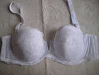 Stanik 80E 80G 36E strapless samonośny odpinane ramiączka