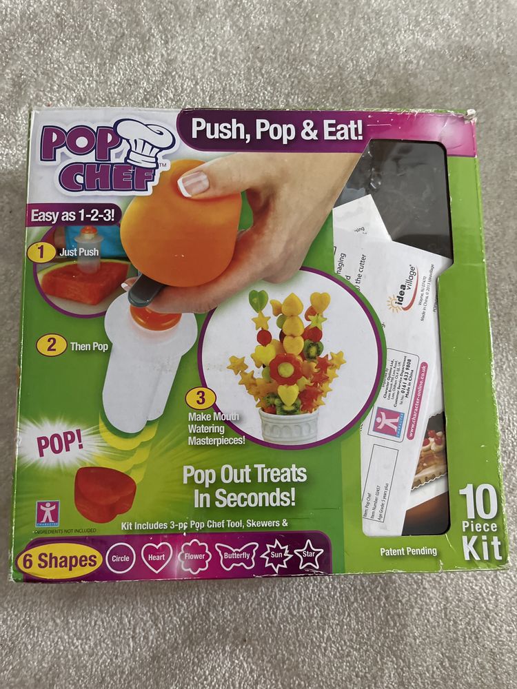 Pop Chef - 10-częściowy zestaw Push, Pop and Eat!