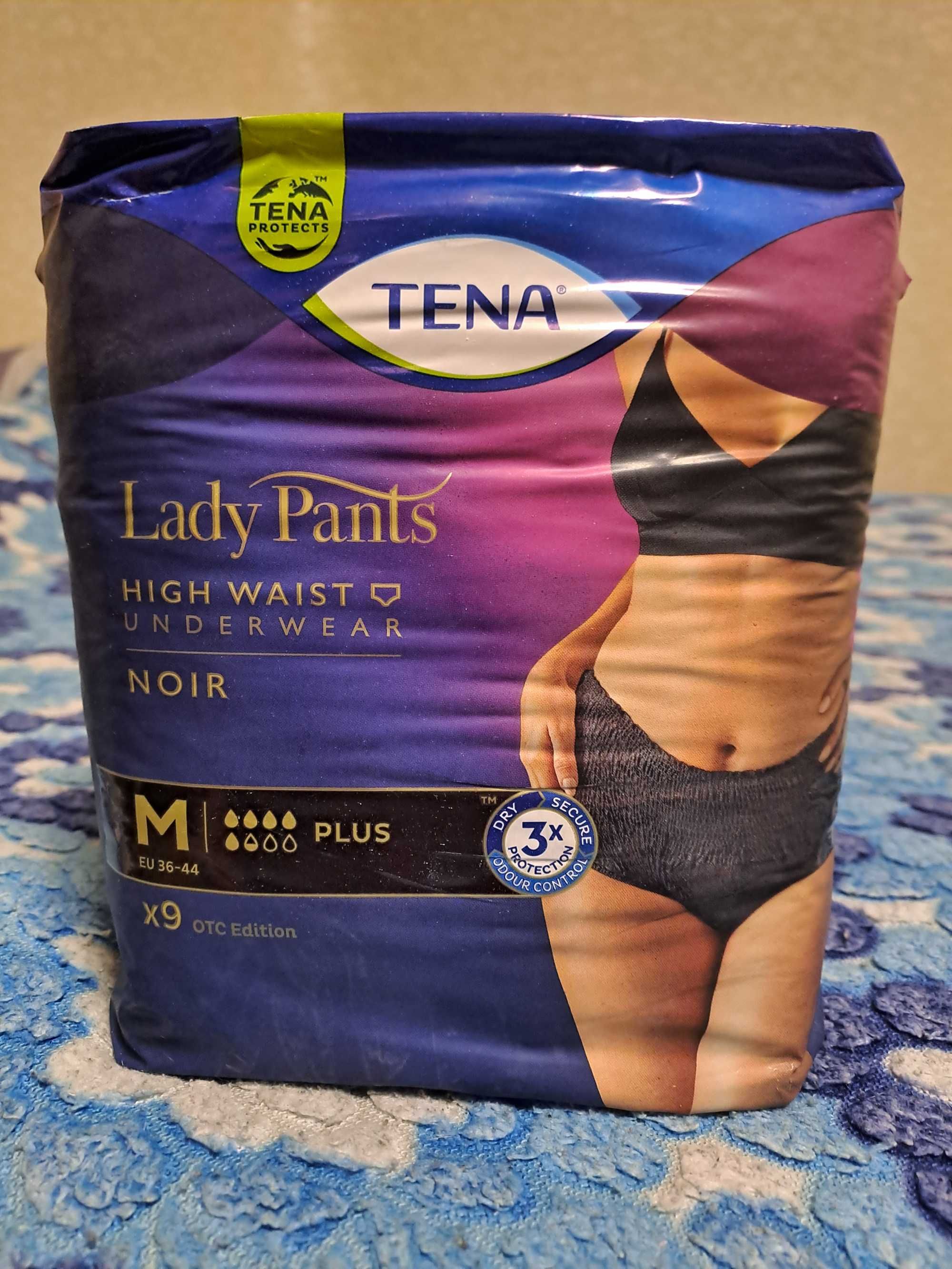 Урологические трусы Tena Lady Pants Plus для женщин Medium 9 шт Black
