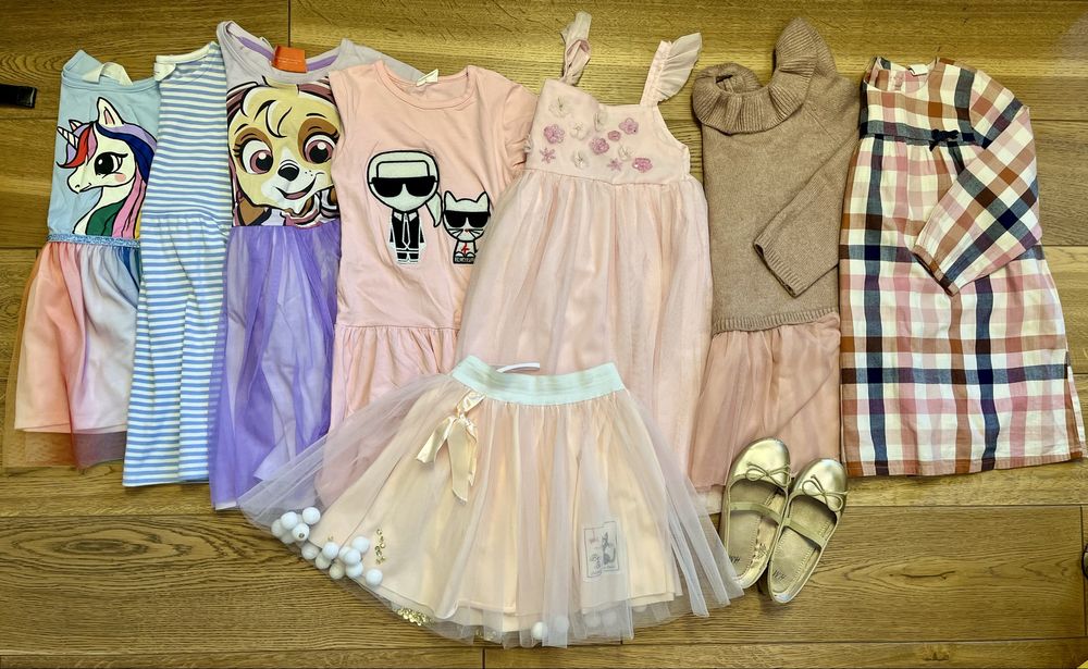 Paczka ubranek, ciuszków dla dziewczynki, rozm. 104-116