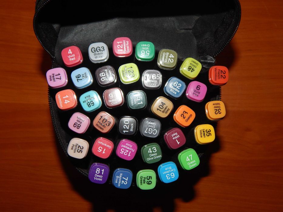 Фломастеры маркеры цветные двухсторонние для рисования разноцветные 36