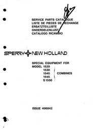 New Holland 1520, 1530, 1540, 1545, S1550 katalog części dodatek