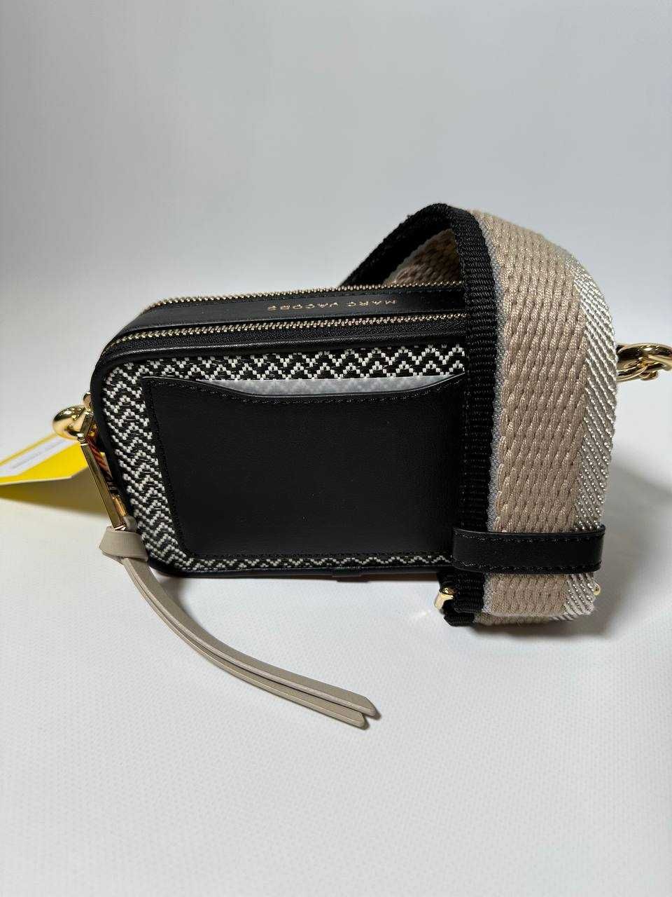 Сумка жіноча Marc Jacobs Snapshot чорно біла
