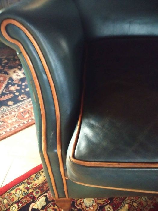 Fotele komplet skóra naturalna, zielone
