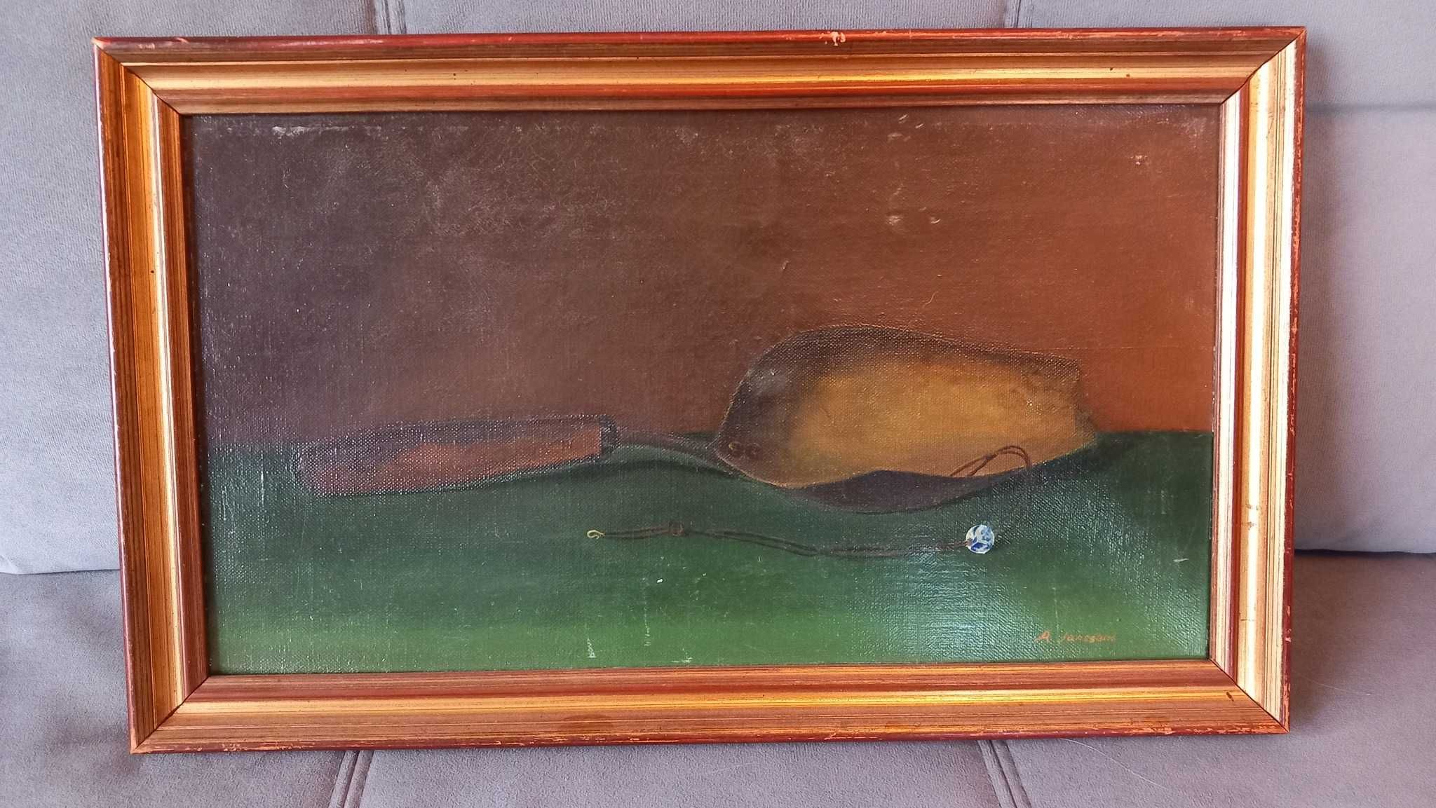 Obraz olejny martwa natura sygnowany A. Janssens