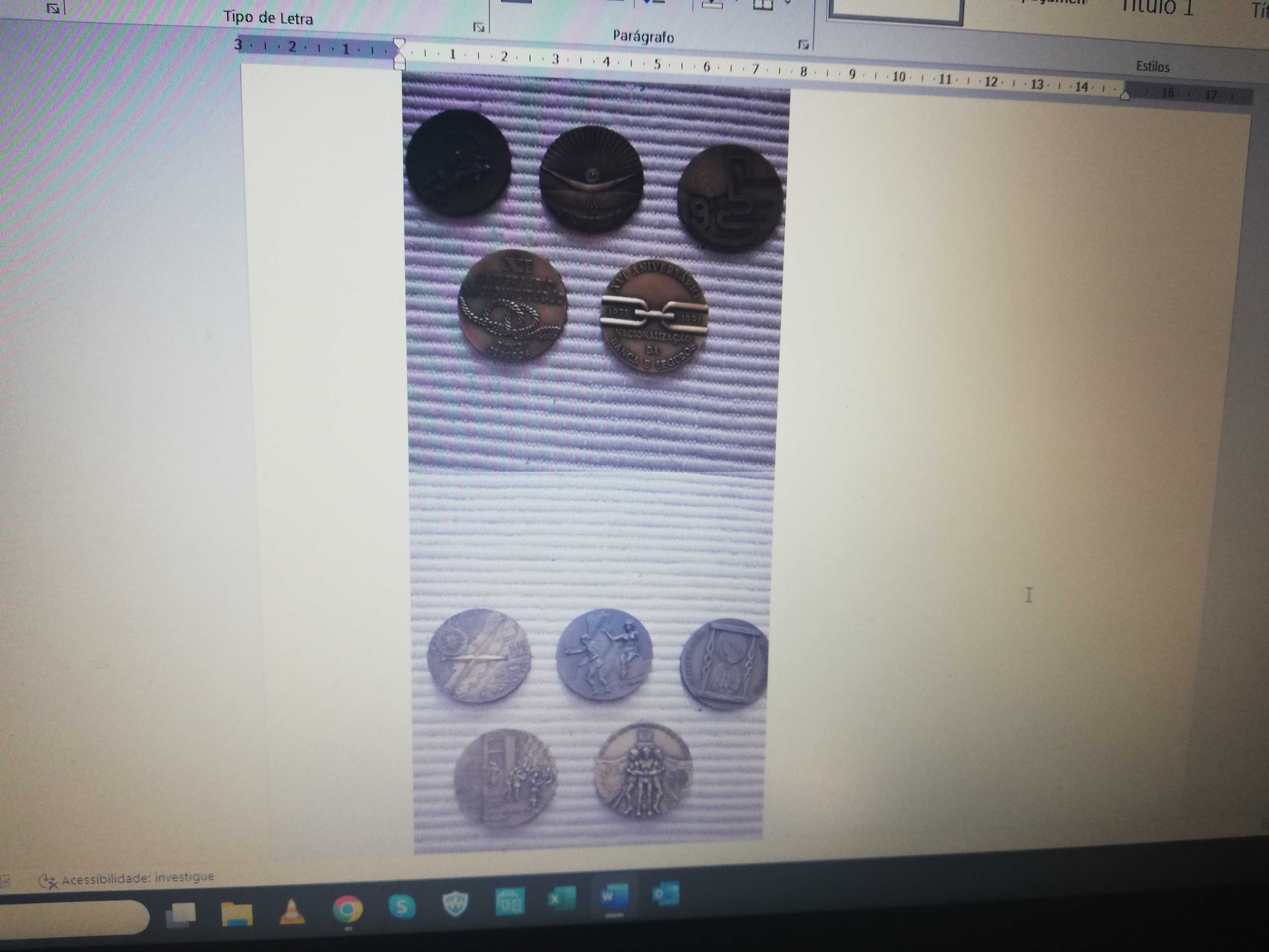 Medalhas comemorativas em bronze e outros