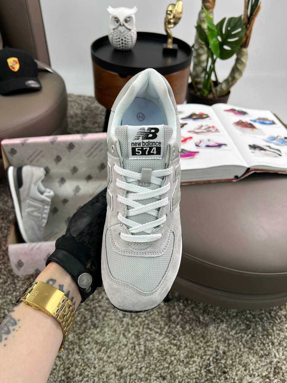 Чоловічі кросівки нью беланс New Balance 574 Light Grey Black [41-46]