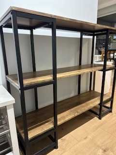 Regał industrialny loft - naturalny dąb