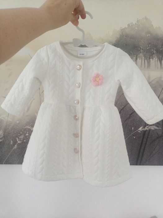 Biała sukienka - chrzest, wesele, rozm. 68