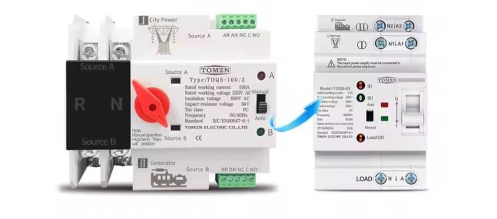 АВР 2р63а, автоматичний перемикач.