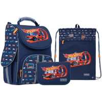 Рюкзак шкільний каркасний Kite Education Hot Wheels 501S пенал і сумка