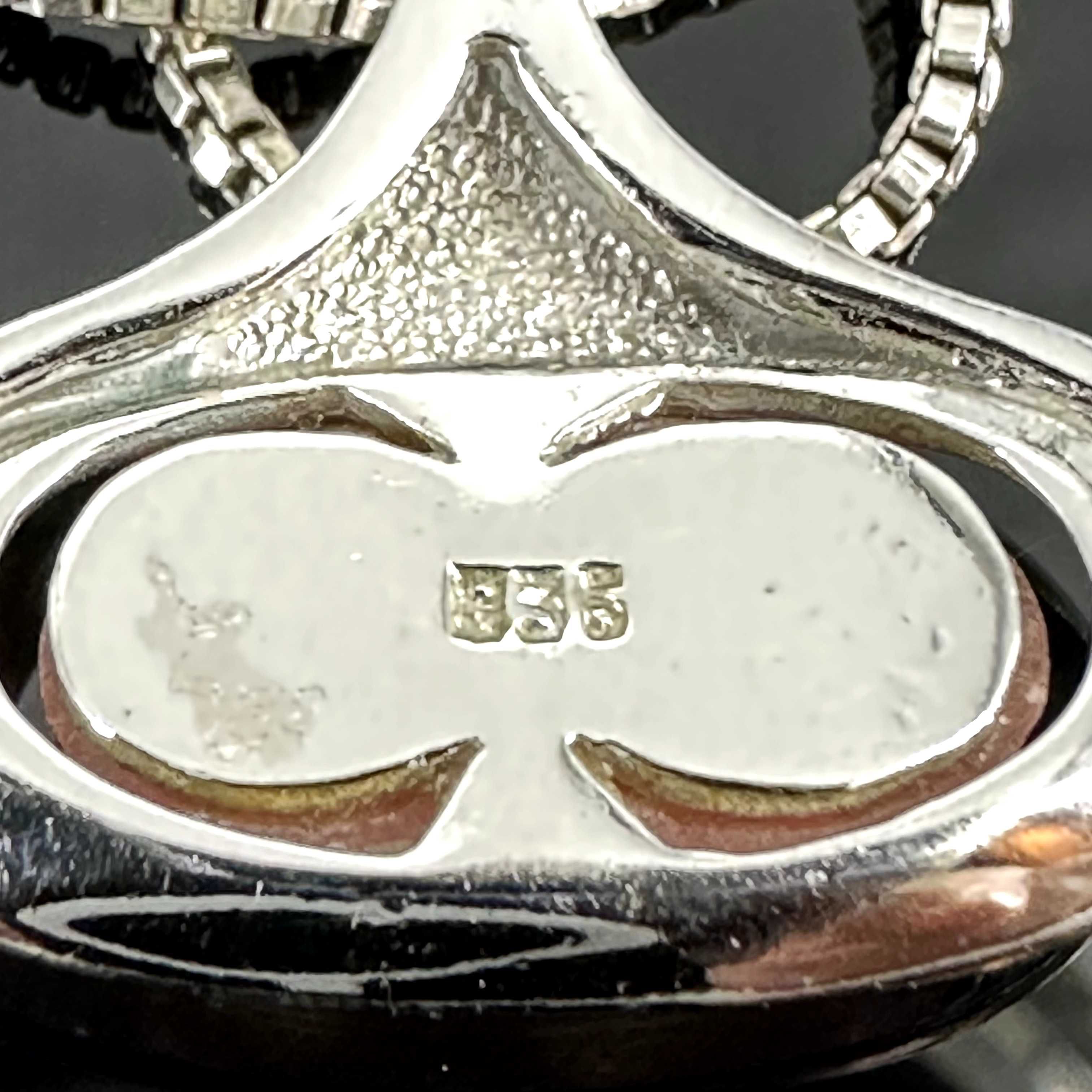 Srebro - Srebrny naszyjnik z Rodochrozytem - próba 925