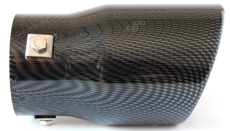 KOŃCÓWKA Wydechu Okrągła Tłumika CZARNA CARBON Duża 90mm Warszawa