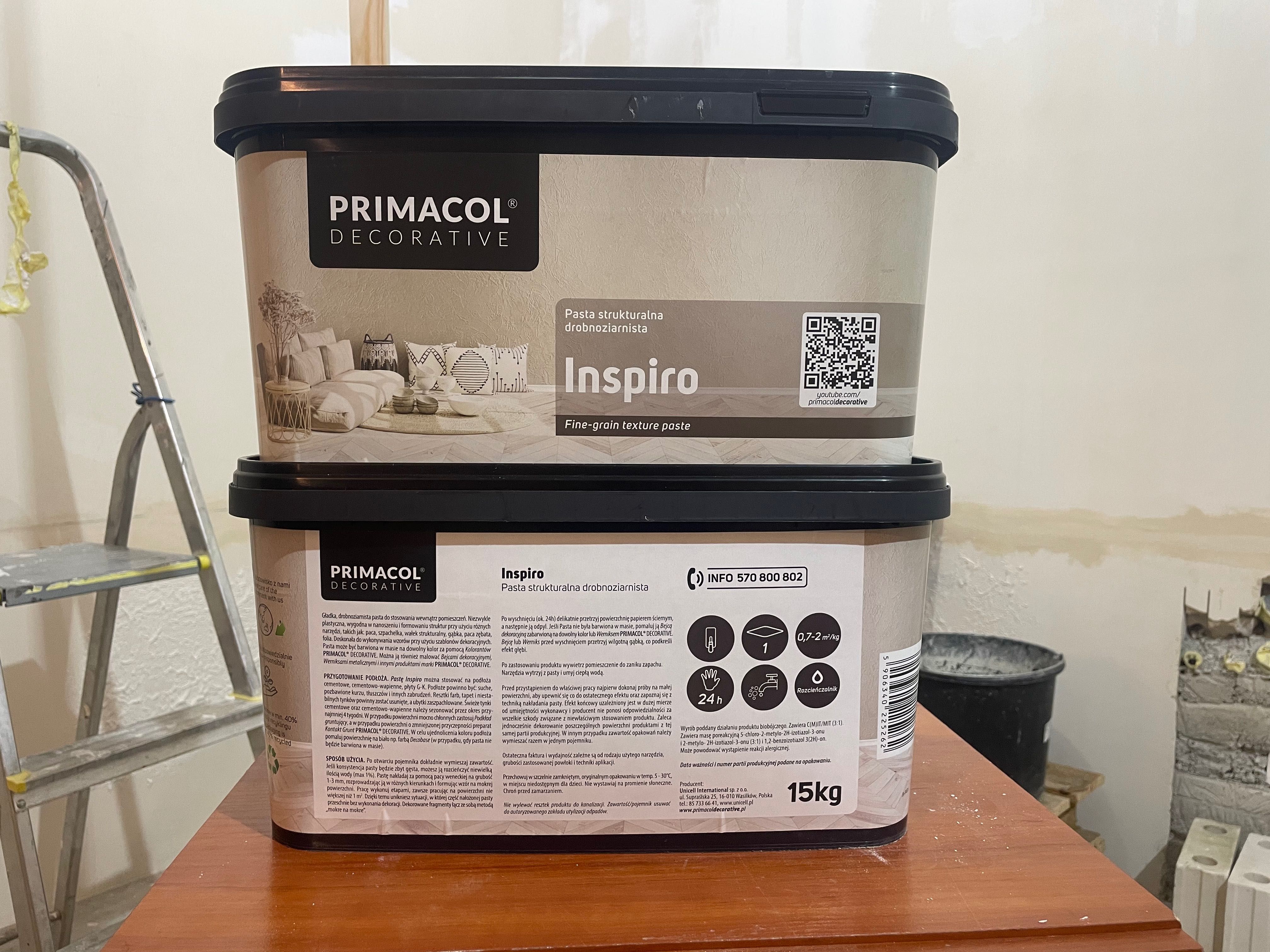 Pasta farba strukturalna INSPIRO PRIMACOL 15 KG (nowa)