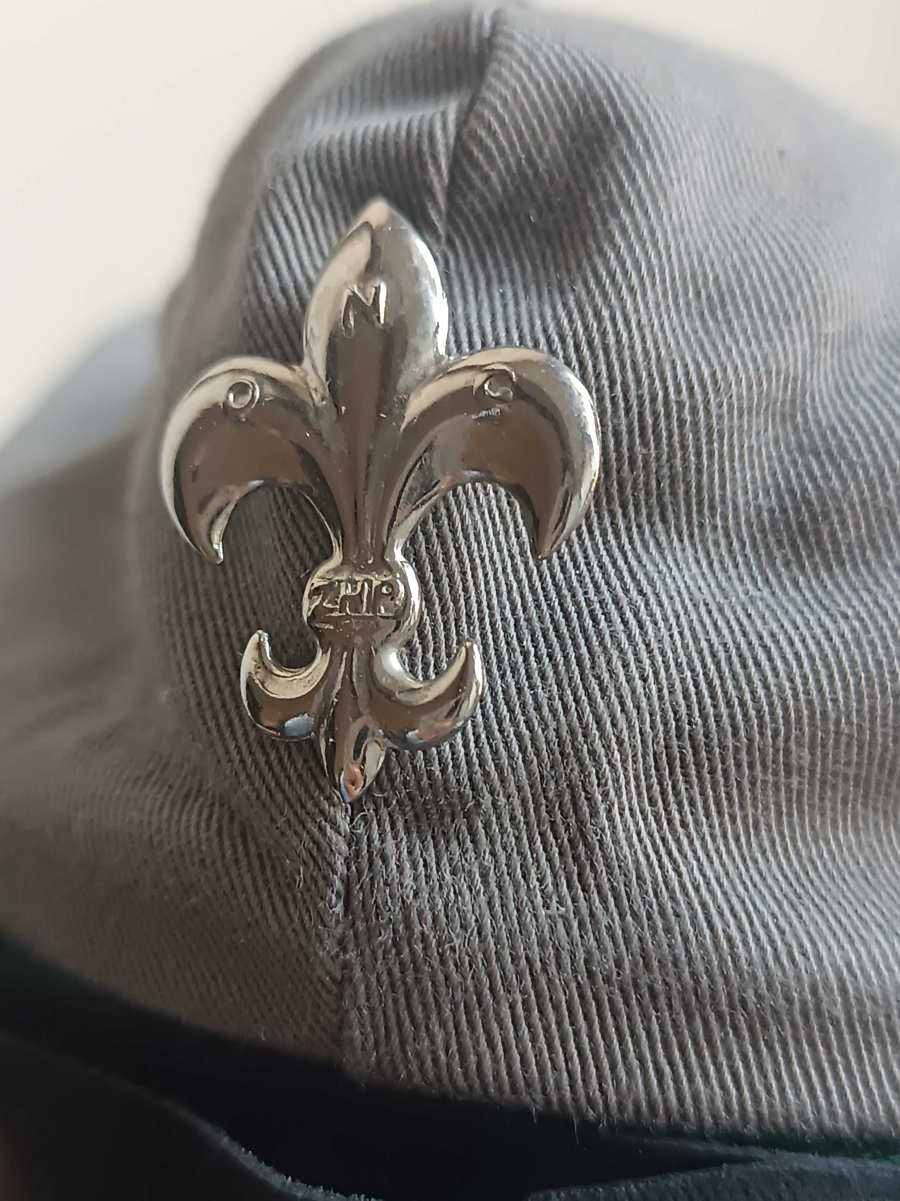 Rogatywka harcerska męska zielona szara khaki 5 z lilijką ZHP czapka