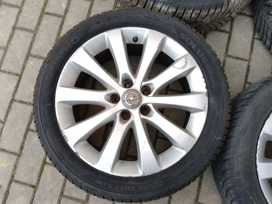 Koła całoroczne opony jak nowe 225/45/17 5x110 et 35 Opel Meriva, astr
