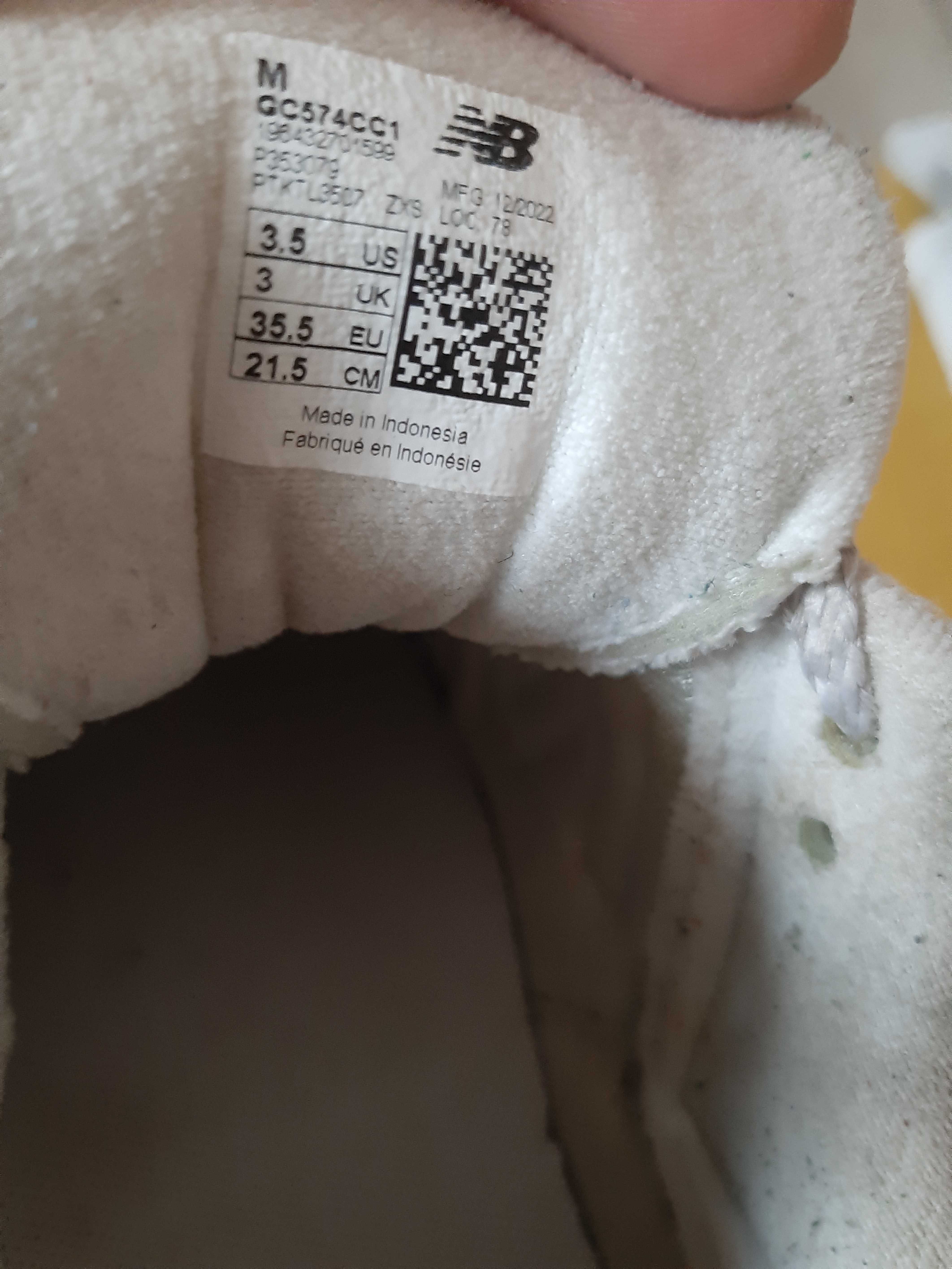 Buty dziecięce New Balance 574 rozmiar 35.5 EU 21.5 cm dla dziecka