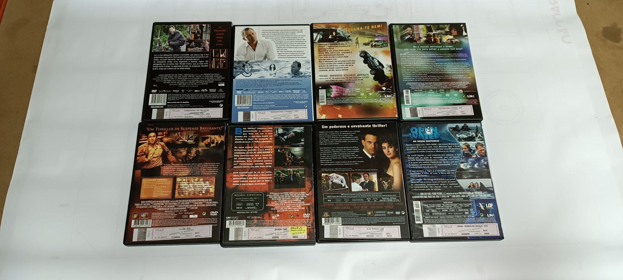 Pack 8 DVDs novos selados