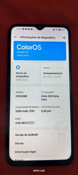 Telemóvel OPPO A57s