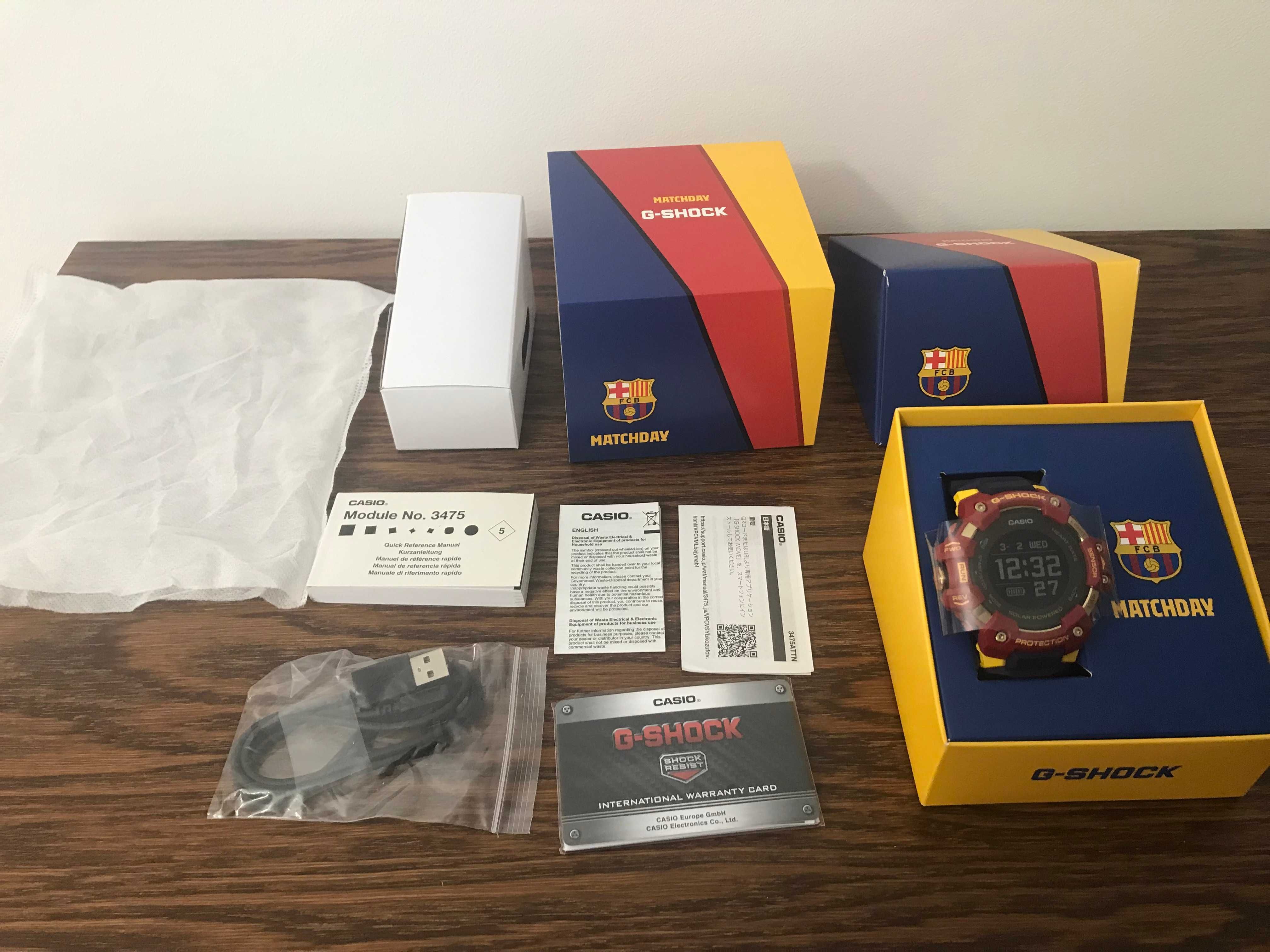 zegarek casio g-shock shock GBD-1000BAR-4ER FC Barcelona  match day