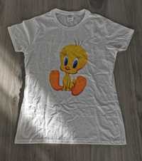 T-shirt koszulka Ptak bird ptaszek papuga big print rozmiar M