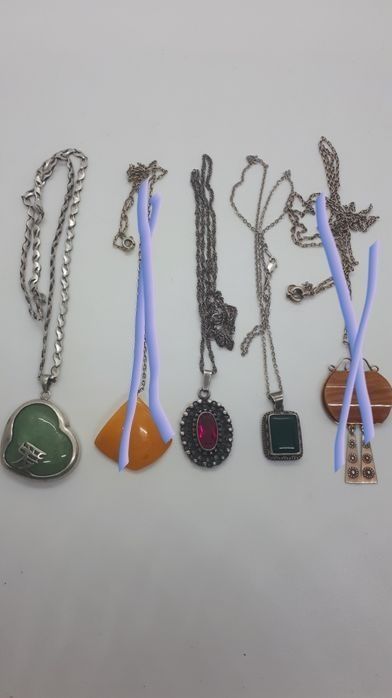 Серебряный кулон с цепочкой 875пр.