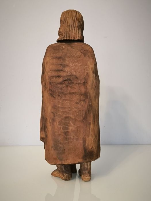 Rzeźba ludowa sygnowana Święty Krzysztof