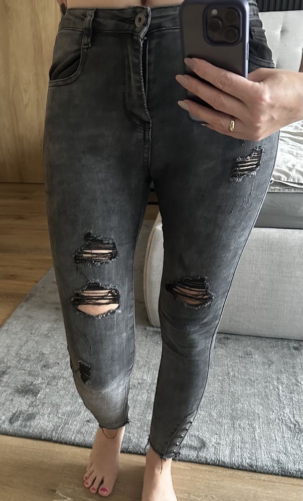 Jeans czarne rozm 36