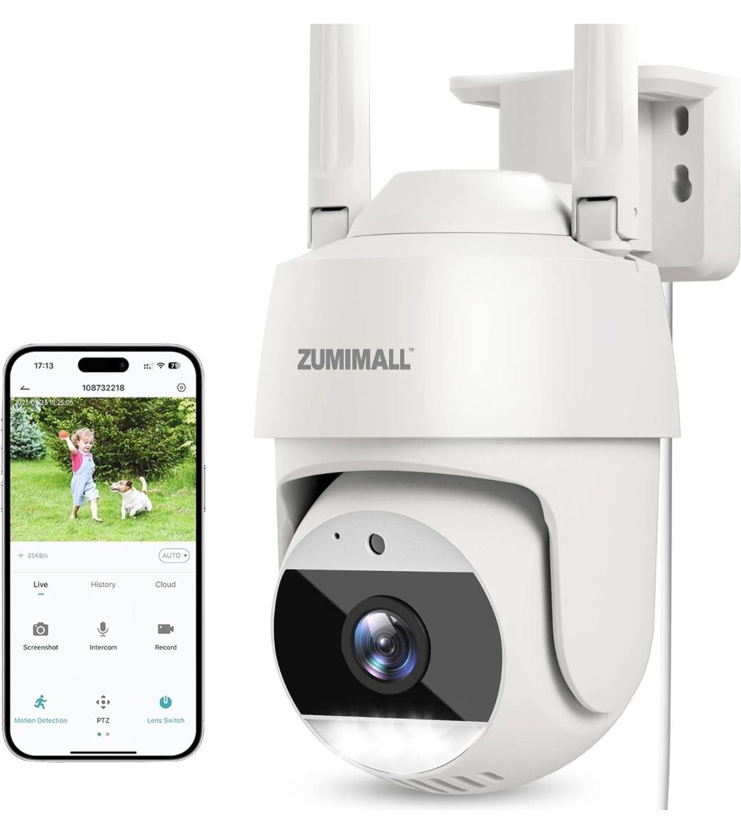 ZUMIMALL ZS-GQ2 Zewnętrzna kamera monitoringowa 5 MP – 24/7 PTZ,