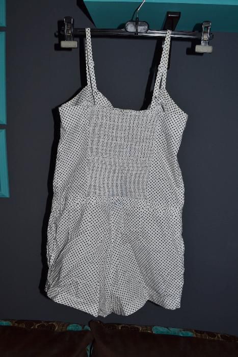 Kombinezon na zamek w grochy H&M S M 36 38 zip