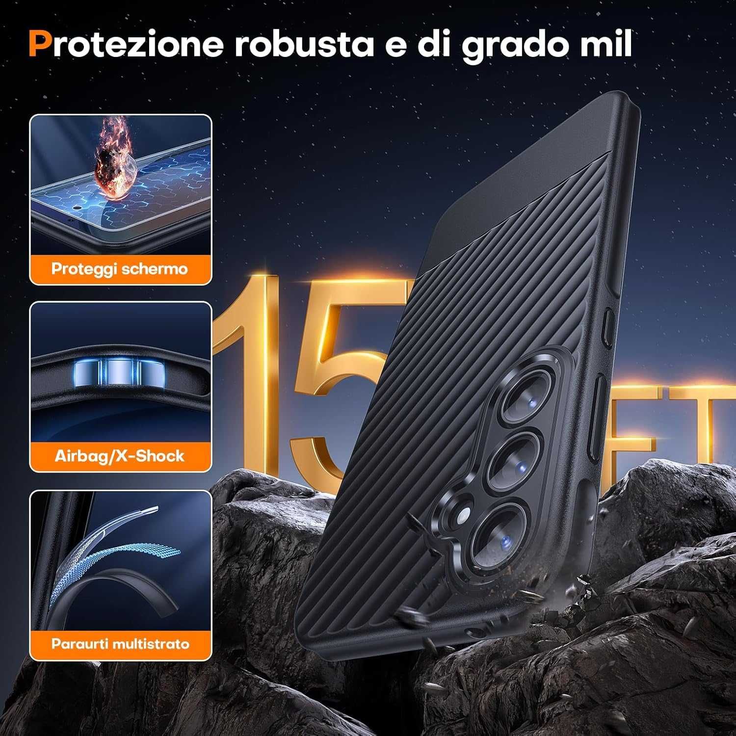 Tauri etui antypoślizgowe do Samsung Galaxy A55 5G 2x szkło hartowane