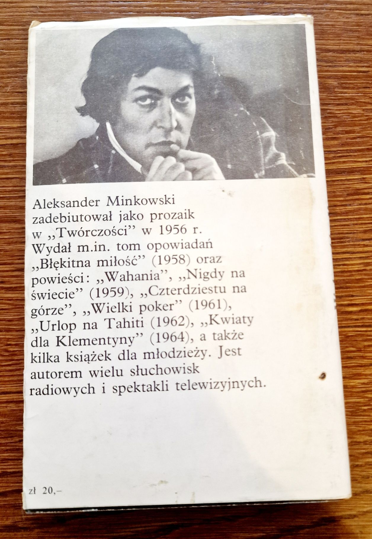 Książka Vanesca z hotelu "Manhattan" Aleksander Minkowski