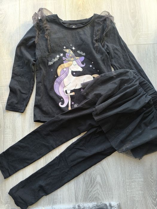 Bluzeczka i legginsy Sinsay C&A rozmiar 128