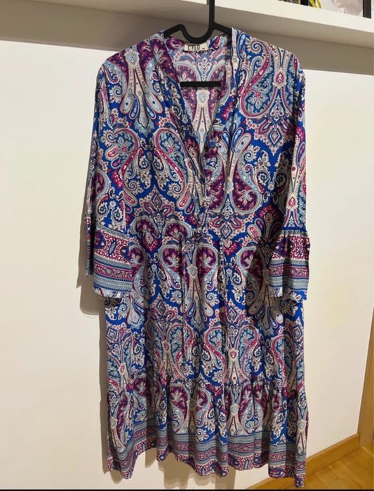 Rozkloszowana sukienka w stylu boho lekka zwiewna cudna zadbana 38 40