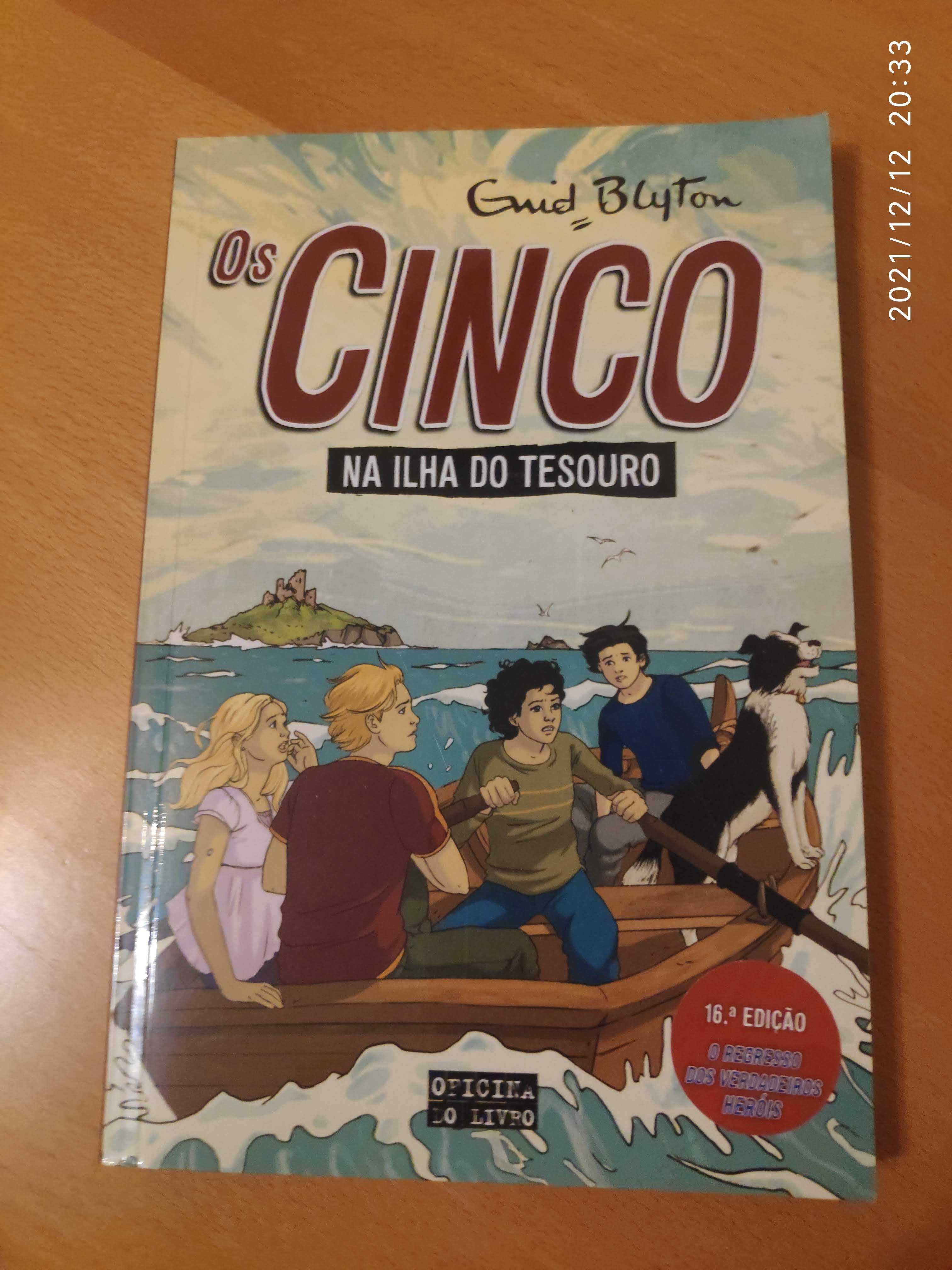 Livro "Os cinco na Ilha do testouro"