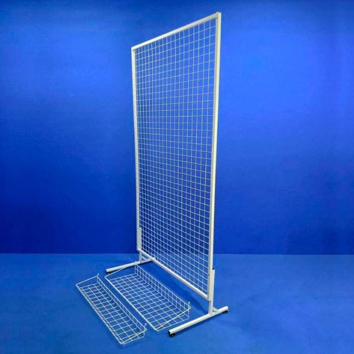 Сітчастий дисплей стенд з гачками і полицями, сітка торгова