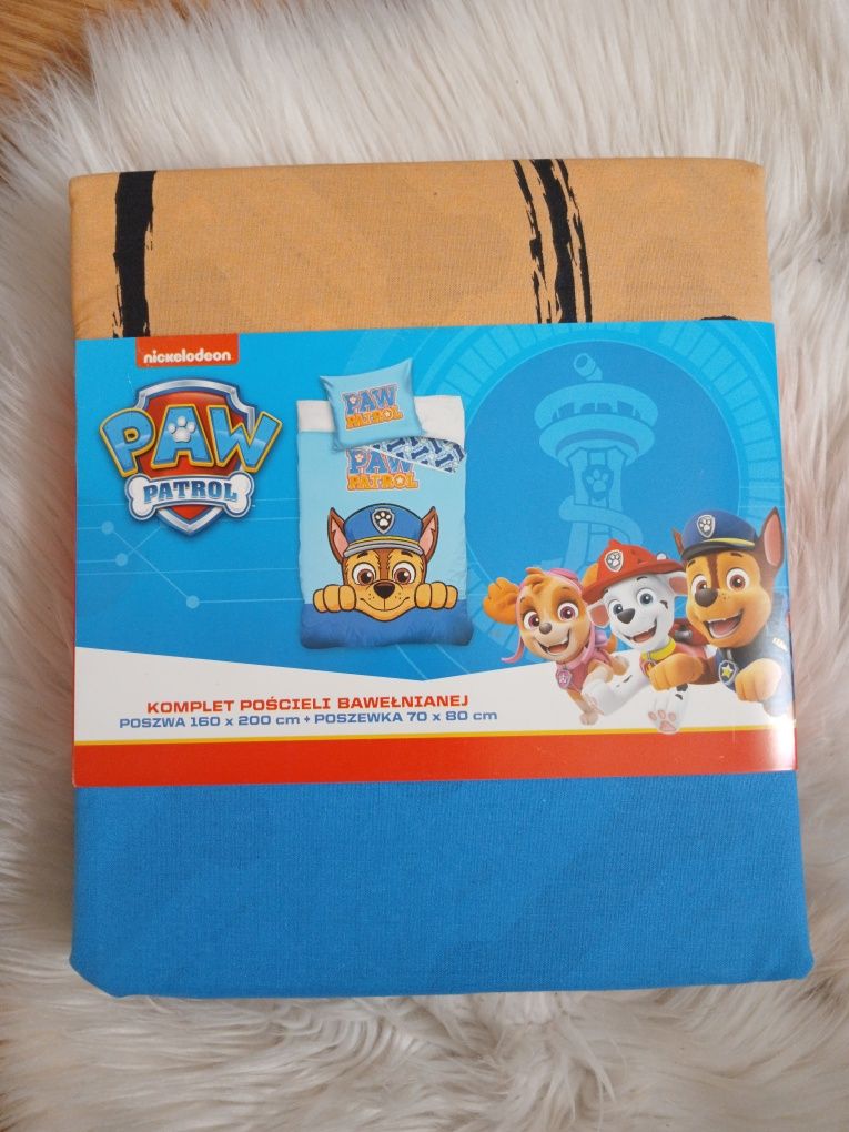 Pościel komplet pościeli dziecięcej Psi Patrol Chase 160x200