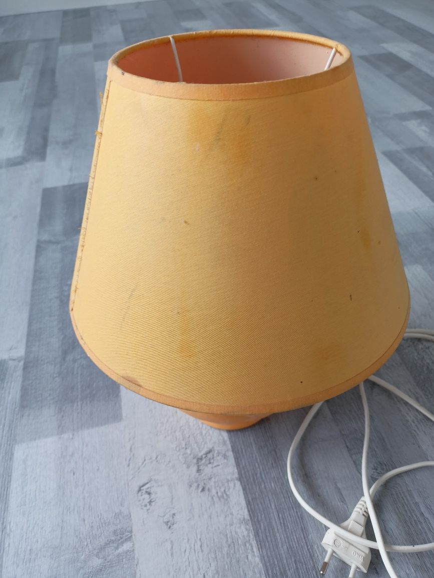 Lampka ceramiczna nocna z abażurem abażur