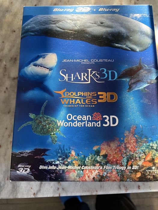 Trzy plyty blu ray . Nurkowanie z jean Michel Cousteau plyta w wersjio