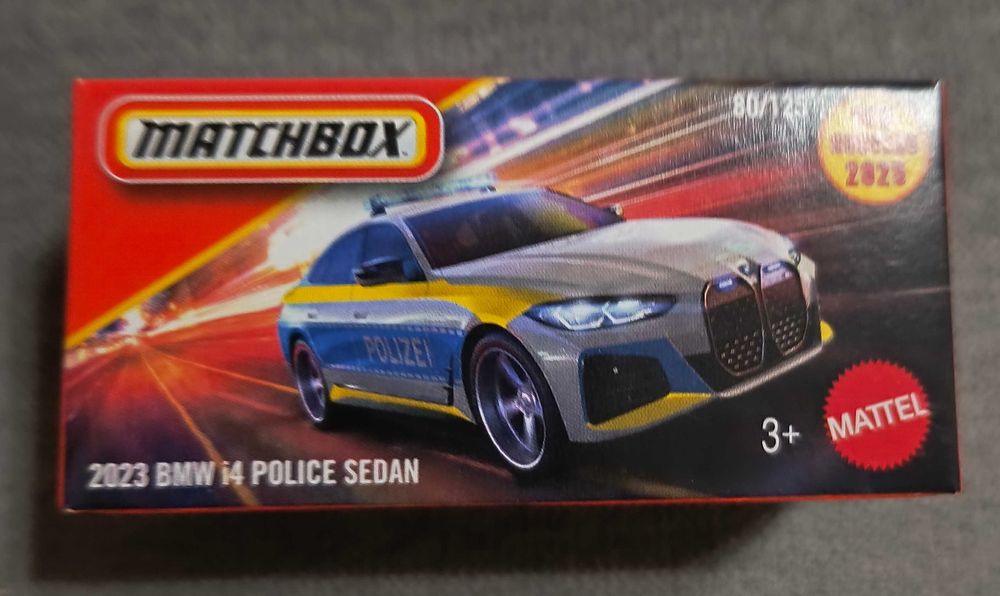Matchbox 2023 BMW i4 Police sedan box