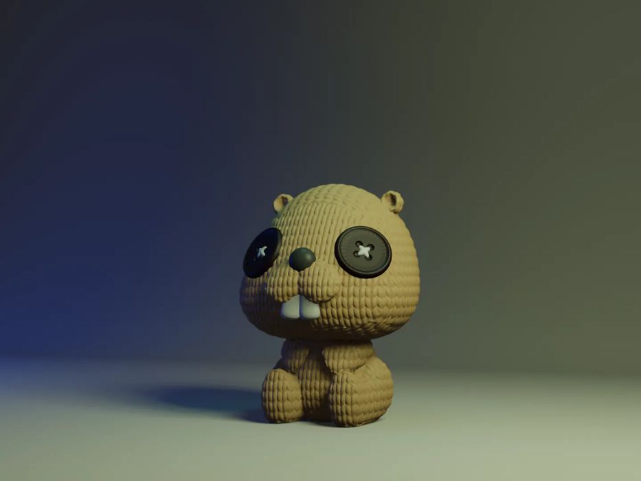 Marmota Fofa - Estilo Tricotado